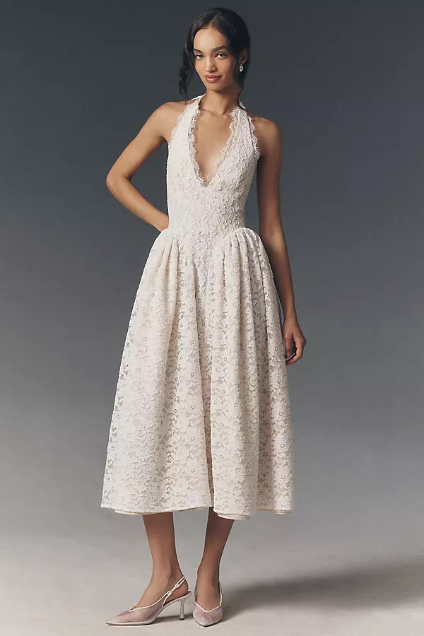 Elliatt Zorya Drop-Waist Plunge Maxi Dress | Anthropologie (US)