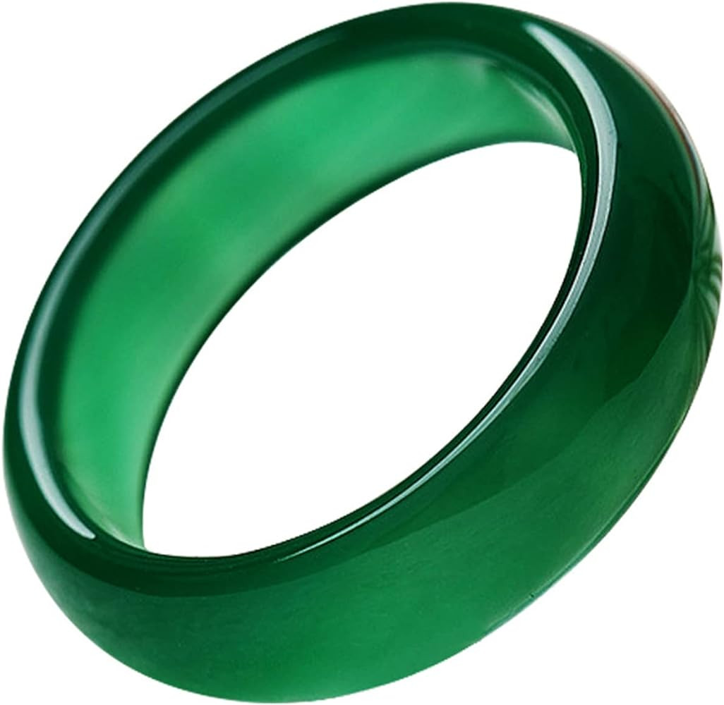 GIGB PBDK Natural Crystal Green Jade Ring for Woman Men,Minimalist Good Luck Ring Green Jade Ring... | Amazon (US)