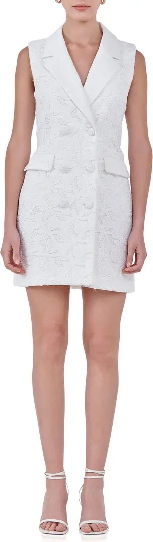 Lace Sleeveless Blazer Minidress | Nordstrom