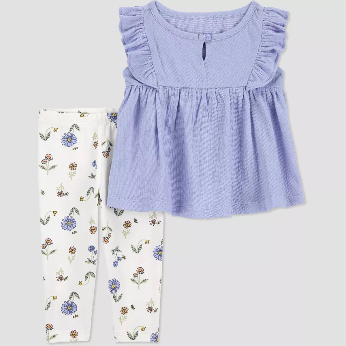 Carter's Just One You® Baby Girls' Floral Top & Bottom Set - Purple/White | Target