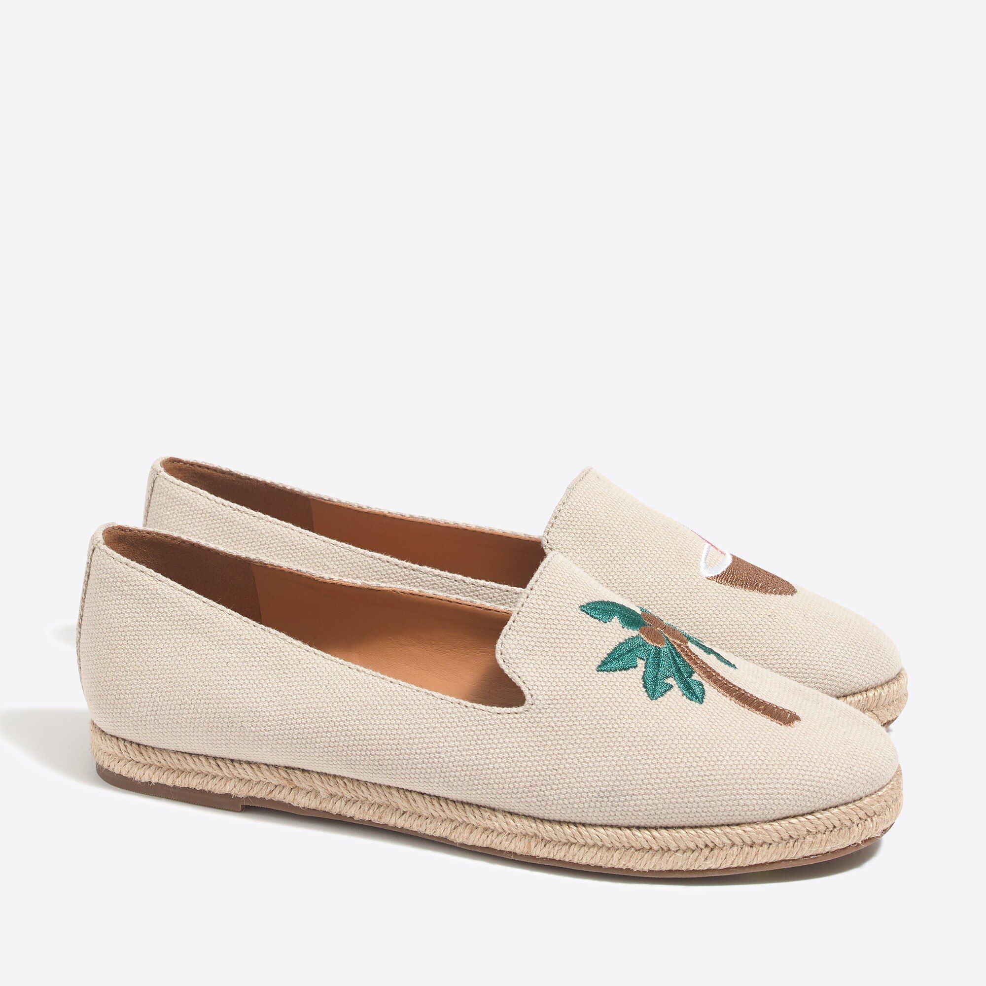 Tropical embroidered slip-on espadrilles | J.Crew Factory