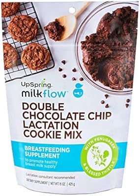 UpSpring Milkflow Fenugreek and Blessed Thistle Lactation Cookie Mix, Double Chocolate Chip, 24 C... | Amazon (US)
