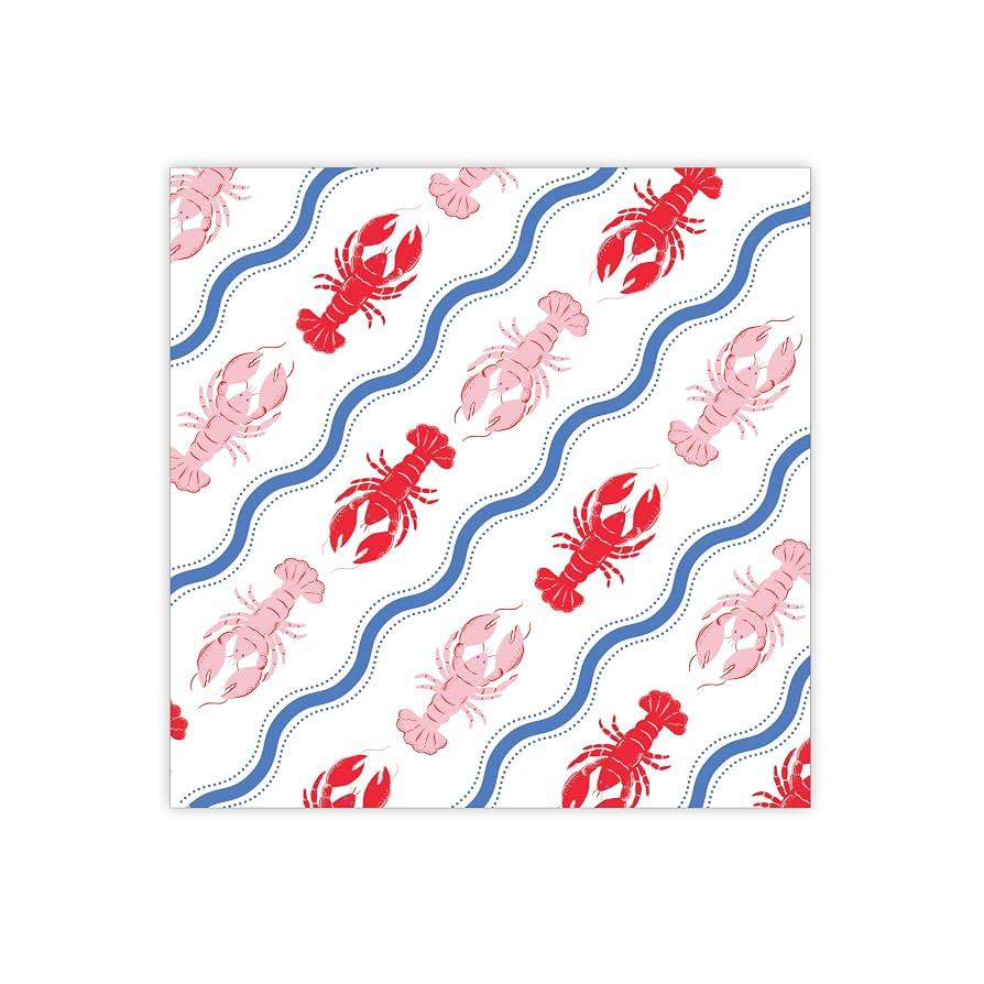 Bonjour Fête Le Lobster Large Napkins | Premium Party Table Decor, Coastal, Nautical, Summer, Se... | Amazon (US)