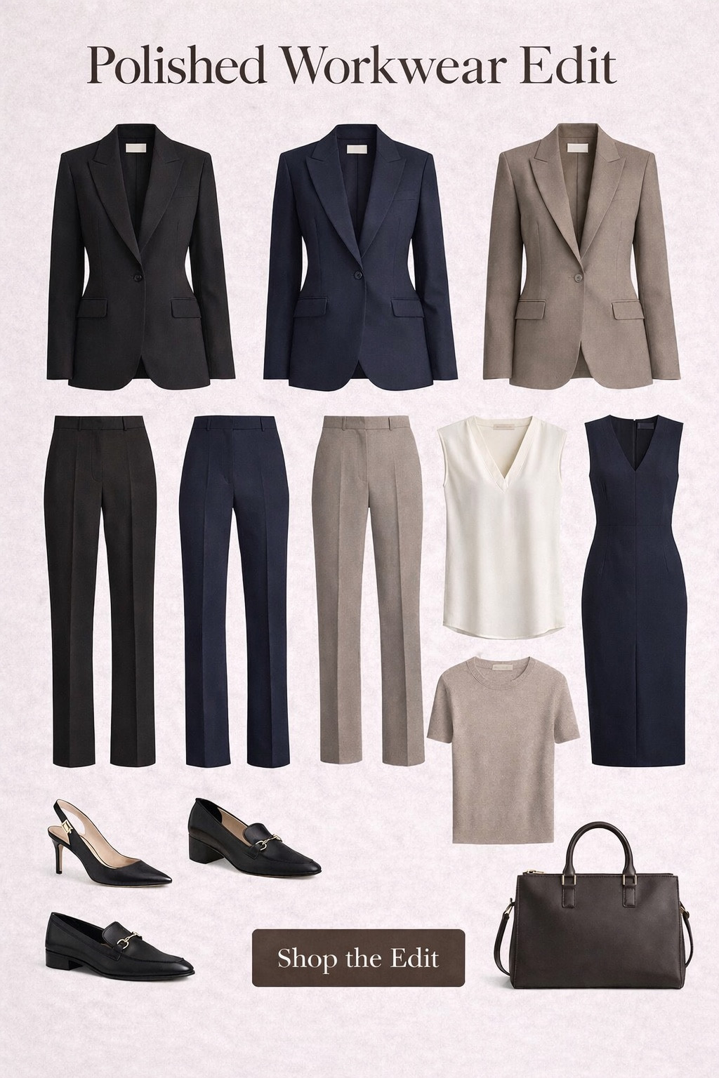 A polished work wardrobe starts with better pieces, not more of them. These are the blazers, tailored trousers, refined tops, dresses, shoes, and structured accessories that make getting dressed feel sharper, easier, and more intentional. 

Shop the edit here.

#LTKWorkwear