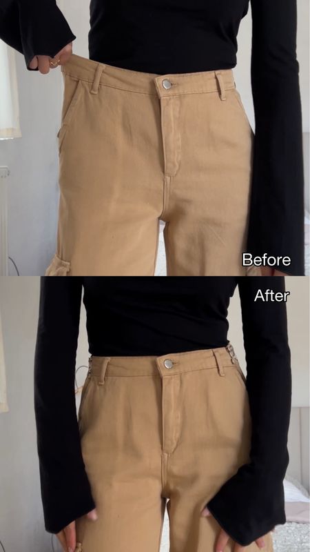 How to fix too loose pants without sewing 🪡 

#LTKeurope #LTKFind #LTKstyletip