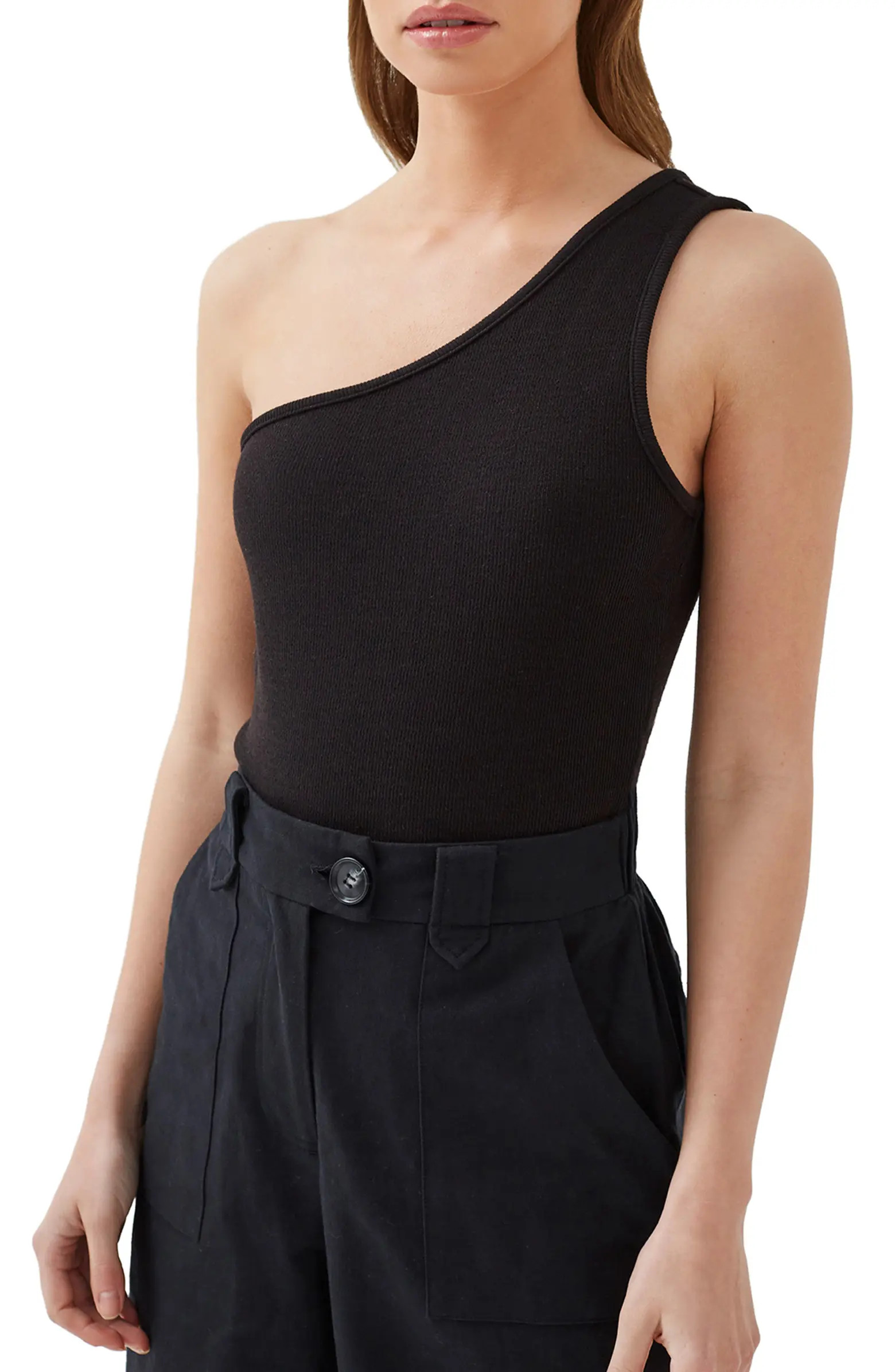 4th & Reckless Charla One-Shoulder Ribbed Bodysuit | Nordstrom | Nordstrom