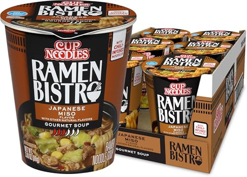 Nissin Cup Noodle Ramen Bistro, Japanese Miso, 3.1 Ounce (Pack of 6) | Amazon (US)