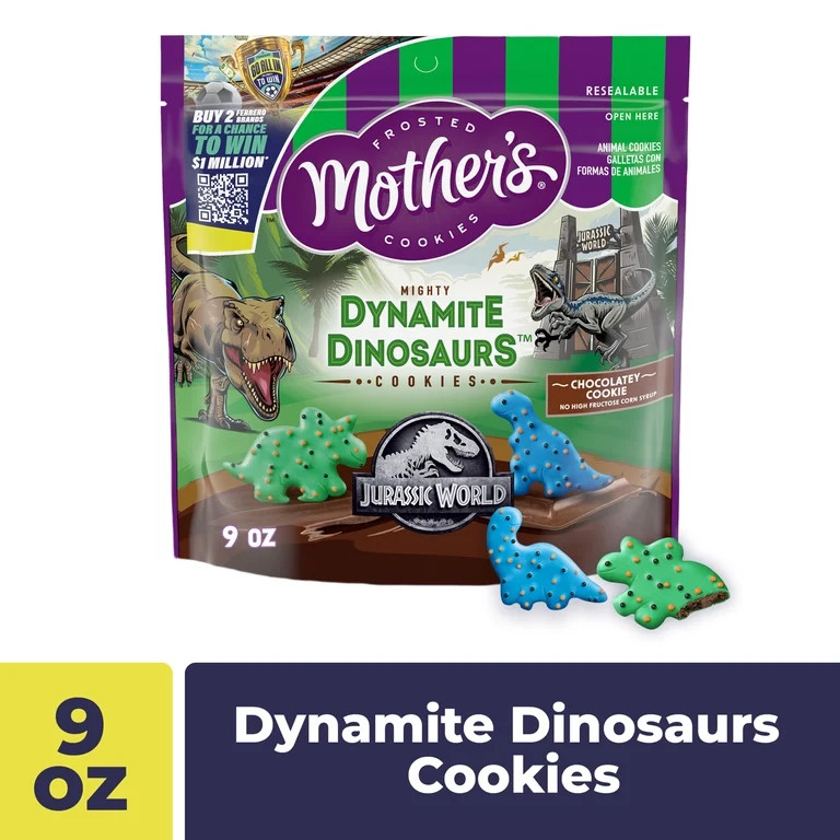 Mother's Chocolatey Dynamite Dinosaurs Cookies, Inspired by Jurassic World, 1 Resealable Bag, 9 o... | Walmart (US)