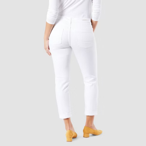 DENIZEN® from Levi's® Women's Mid-Rise Modern Slim Cuffed Jeans - White | Target