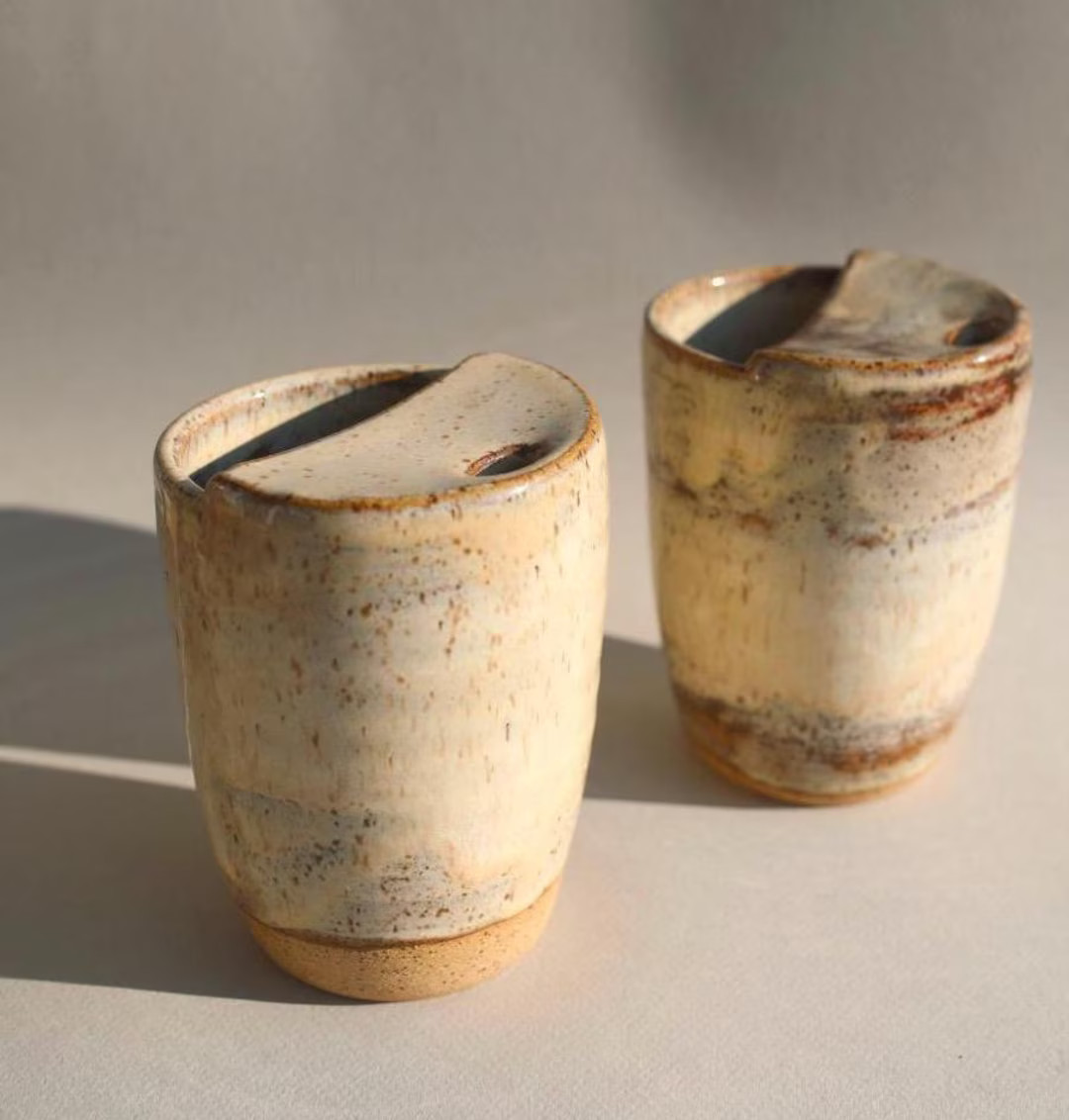 Handmade Ceramic Travel Tumbler Gift for Coffee Lover Handmade Pottery Gift Idea for Her Wedding ... | Etsy (US)