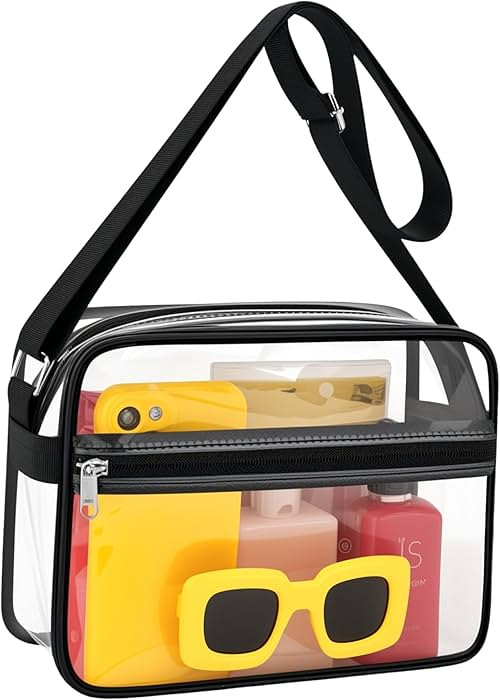MAY TREE Clear Bag for Stadium Events Clear Messenger Bag Suitable for Concert Outfits and Sports... | Amazon (US)