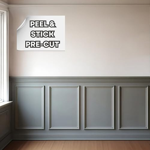 Board and Batten Wall Panel Kit - Peel and Stick Precut Wall Molding Kit - Luxury Decorative Wall Moulding Kit - Paintable Accent Wall Kit for an Elegant Touch to Any Home Decor | Amazon (US)
