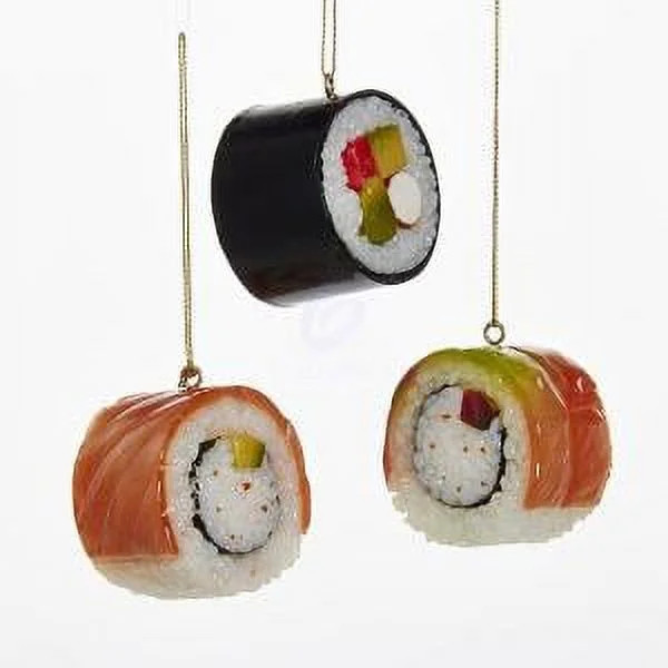 Kurt Adler Plastic Sushi Ornaments,Multi Colour, Each apprx.1.88 inches Set of 3 | Walmart (US)