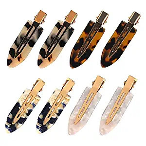 SEMATA 8pcs Makeup Hair Clips for Women and Girls No Crease Hair Clips for Makeup, Acetate Seamle... | Amazon (US)