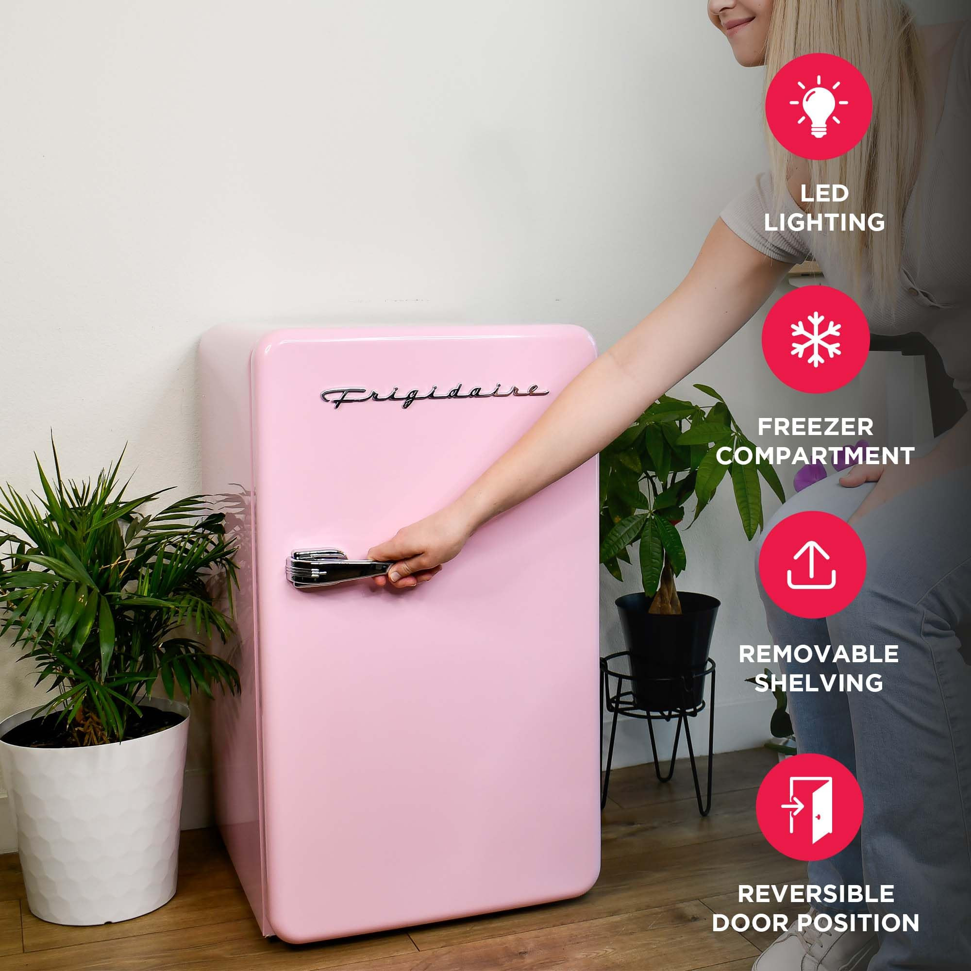 Frigidaire EFR372-PINK 3.2 Cu Ft Pink Retro Compact Rounded Corner Premium Mini Fridge | Amazon (CA)