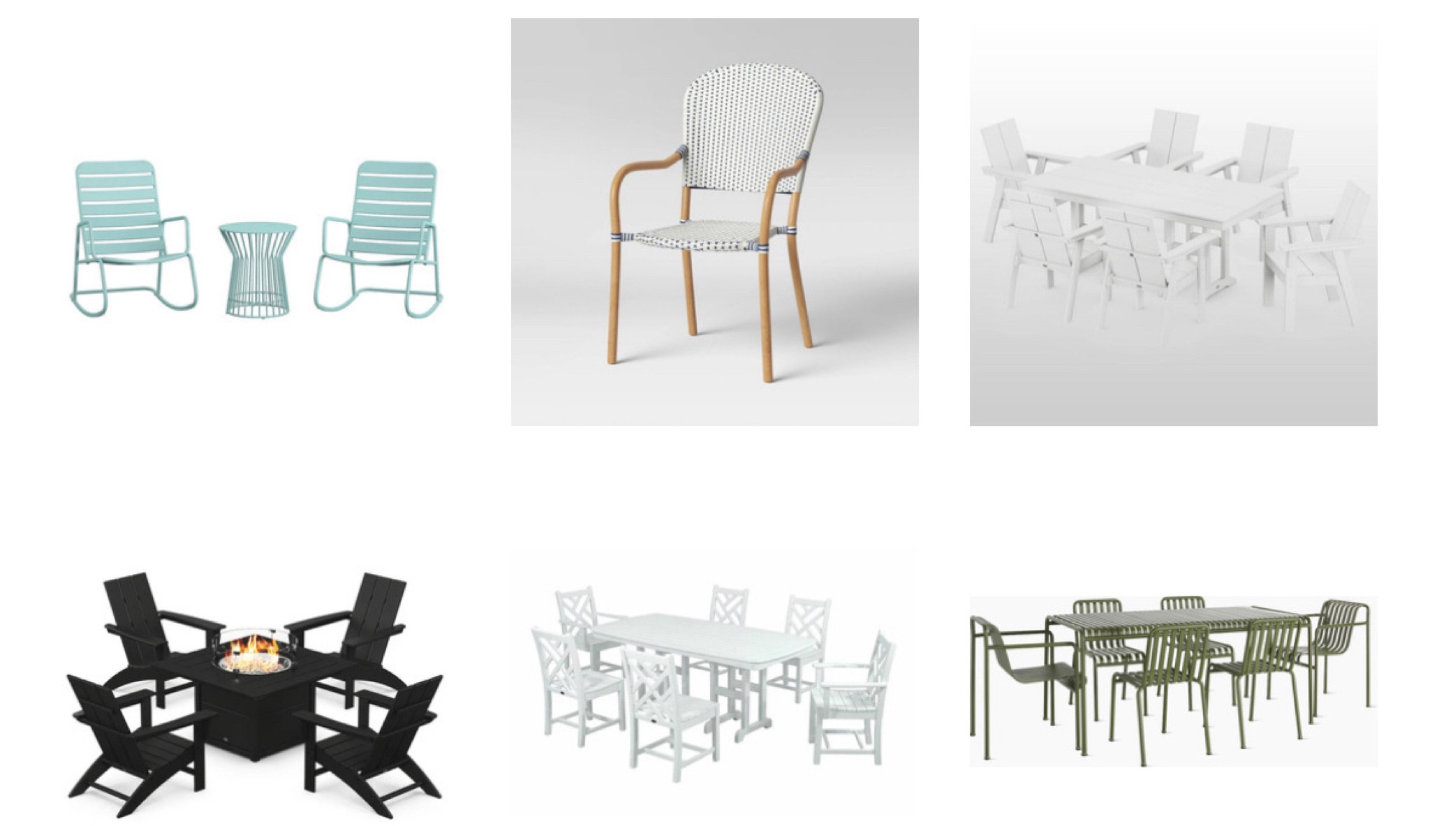 For dining sets I prefer to stick to powder coated steel or poly wood… aka the type of material used for composite decking. It lasts the longest, won’t give you splinters, and is the least wobbly. You will buy it once and that’s it. #outdoorfurniture #outdoordining #firepit

#LTKSeasonal #LTKsalealert