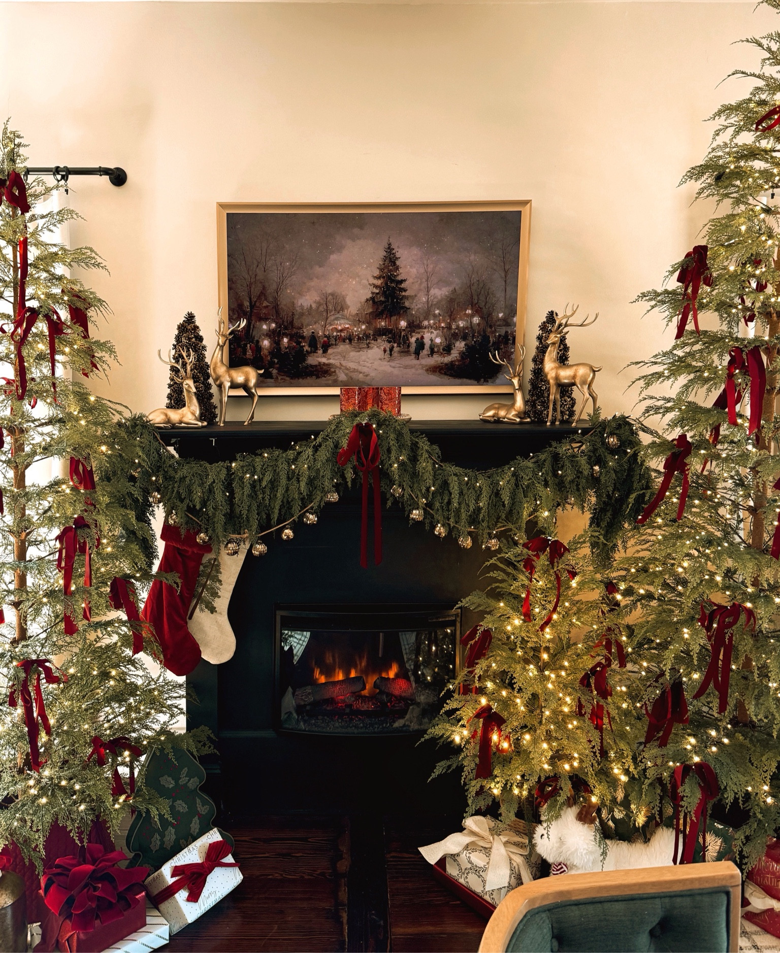 Christmas decor from My Texas House at Walmart 
Viral twinkling cypress trees

#LTKHome #LTKSeasonal #LTKFindsUnder100