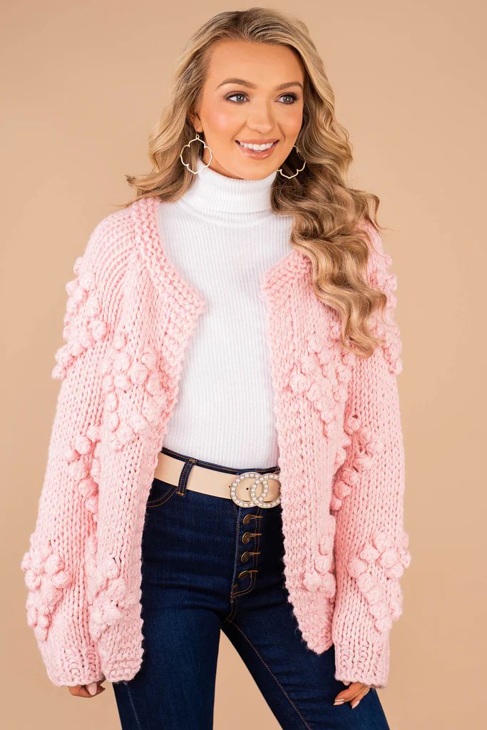 Love To Love Pink Pompom Cardigan | The Mint Julep Boutique