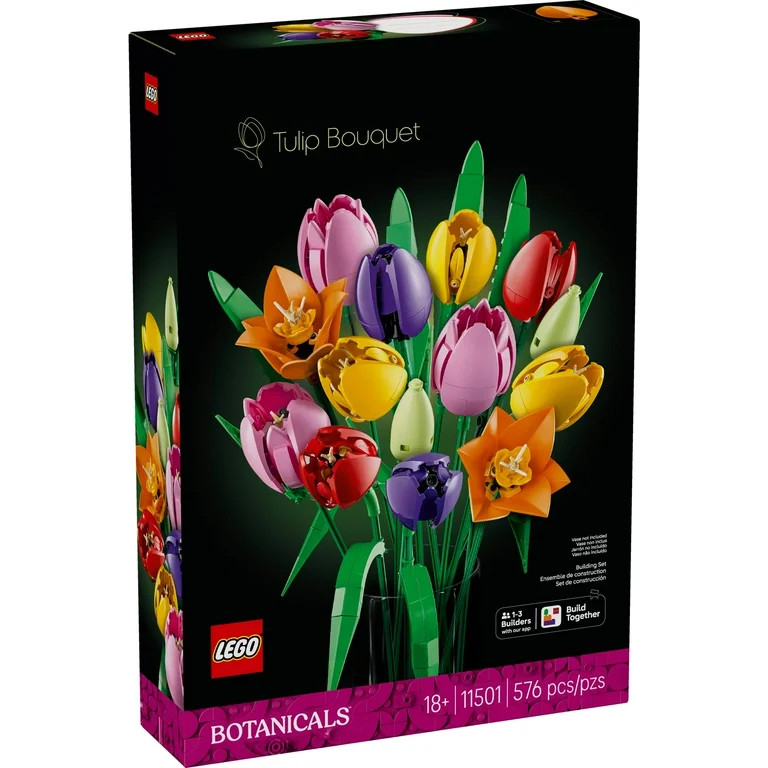 LEGO Botanicals Tulip Bouquet Building Set for Adults - Gift for Mothers Day - Bedroom, Book Shel... | Walmart (US)