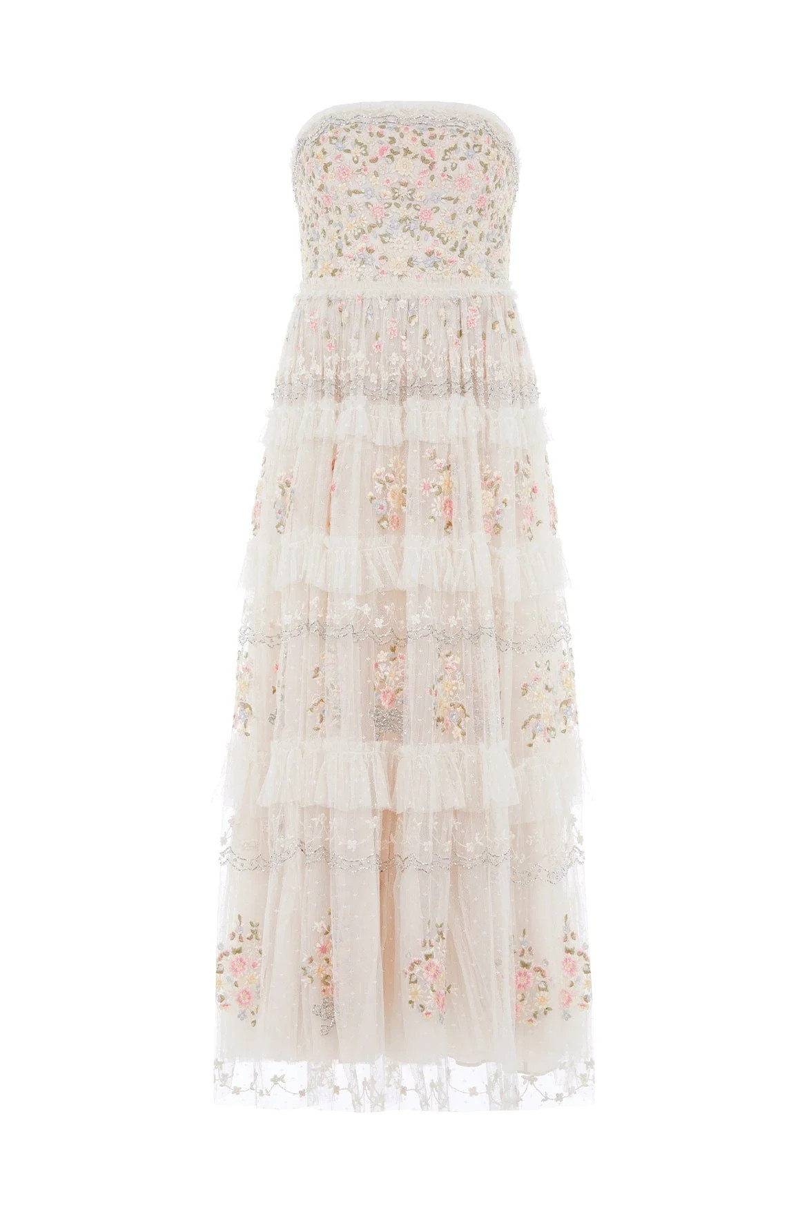 Primrose Bouquet Strapless Ankle Gown | Needle & Thread