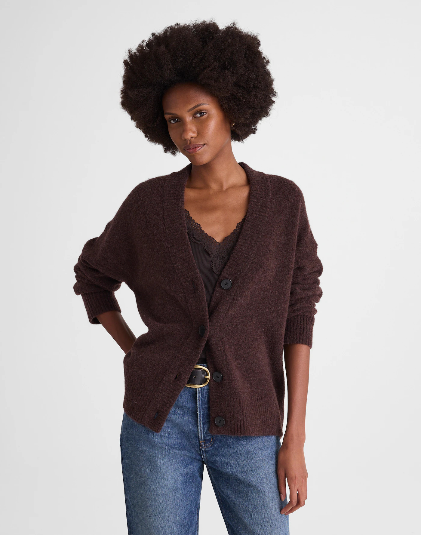 V-Neck Drop-Shoulder Cardigan | Madewell