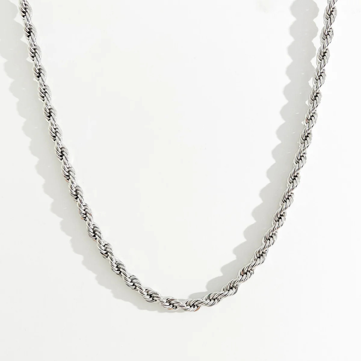 Kassidy Thick Rope Chain in Silver (Unisex) | Flaire & Co.