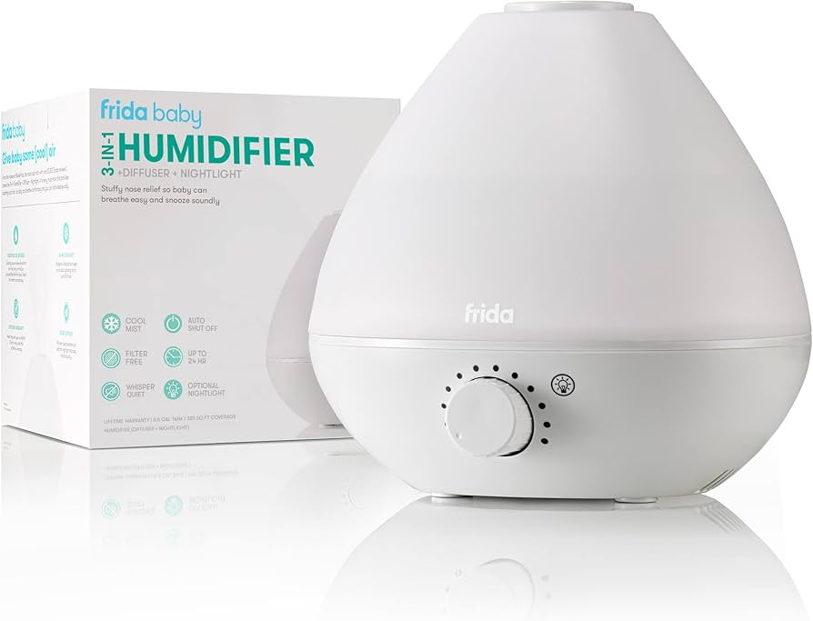 Frida Baby 3-in-1 Humidifier with Diffuser and Nightlight, White | Amazon (US)