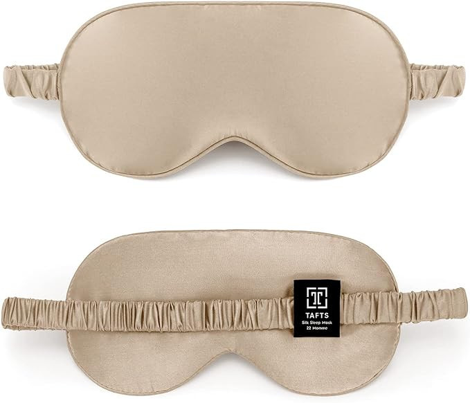 TAFTS Silk Sleep Mask - 22mm 100% Pure Mulberry 6A Silk & Blindfold, Soft Eye Masks, Lightweight,... | Amazon (US)