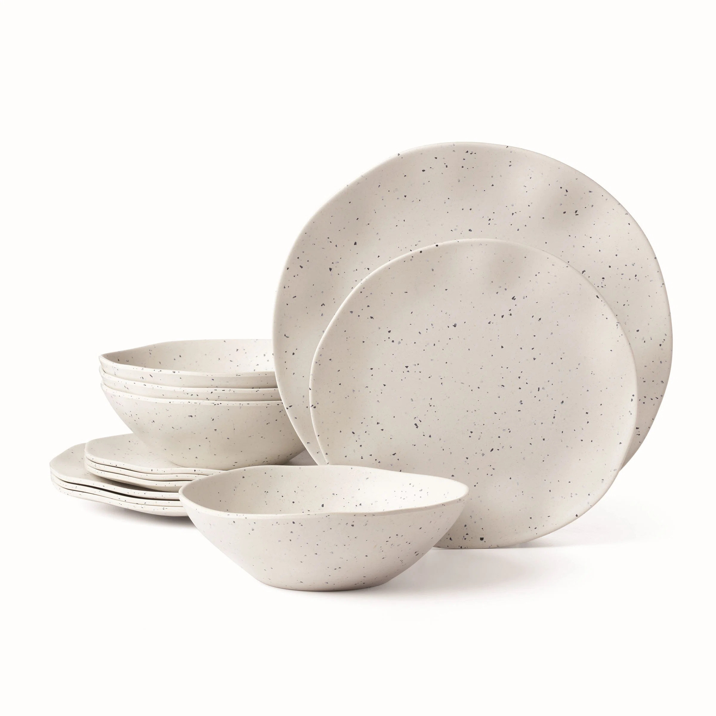 Terrazzo Melamine 12 Piece Dinnerware Set | Wayfair North America