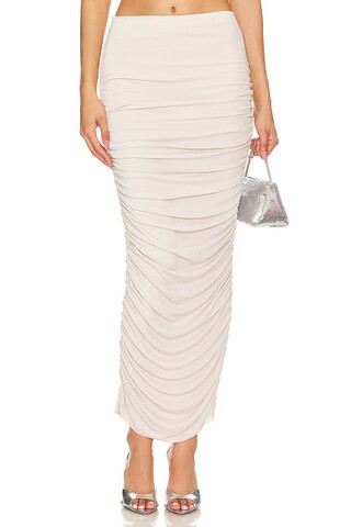 Arella Maxi Skirt in Bone | Revolve Clothing (Global)