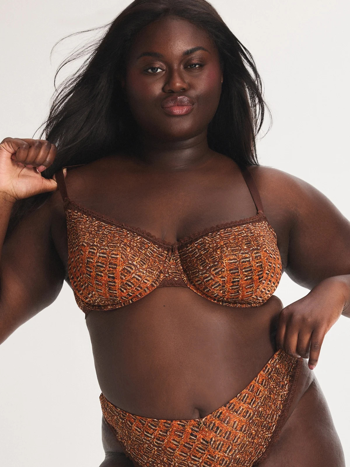 Croc Crush Lace Unlined Balconette Bra | Savage x Fenty - North America