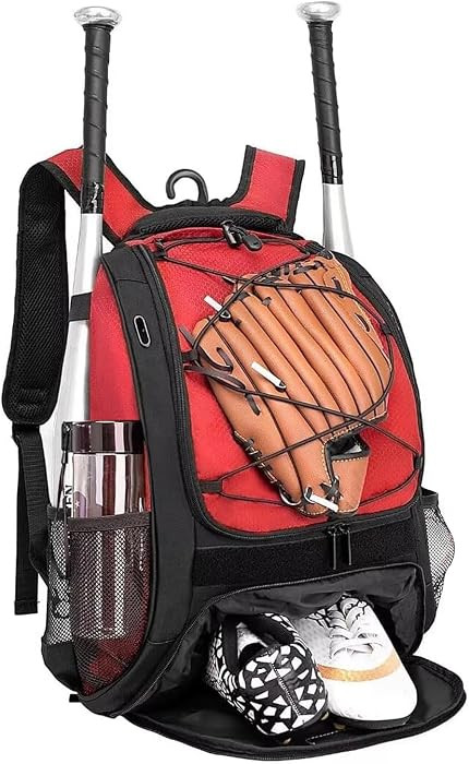 DAFISKY Baseball Bag Softball Backpack - Youth Adult T Ball Bat Equipment Bag with Bat Helmet Hol... | Amazon (US)