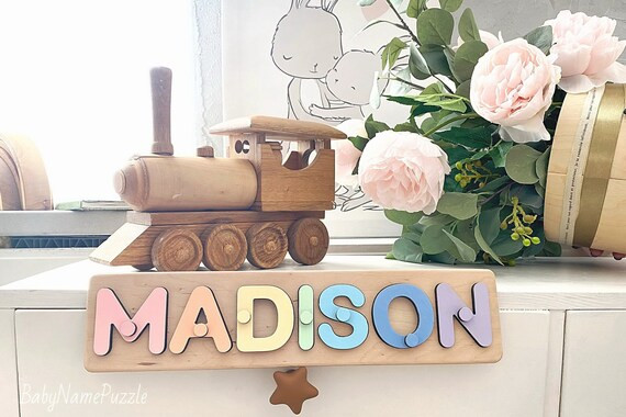 Personalized Easter Baby Name Puzzle With Pegs First Birthday | Etsy | Etsy (US)