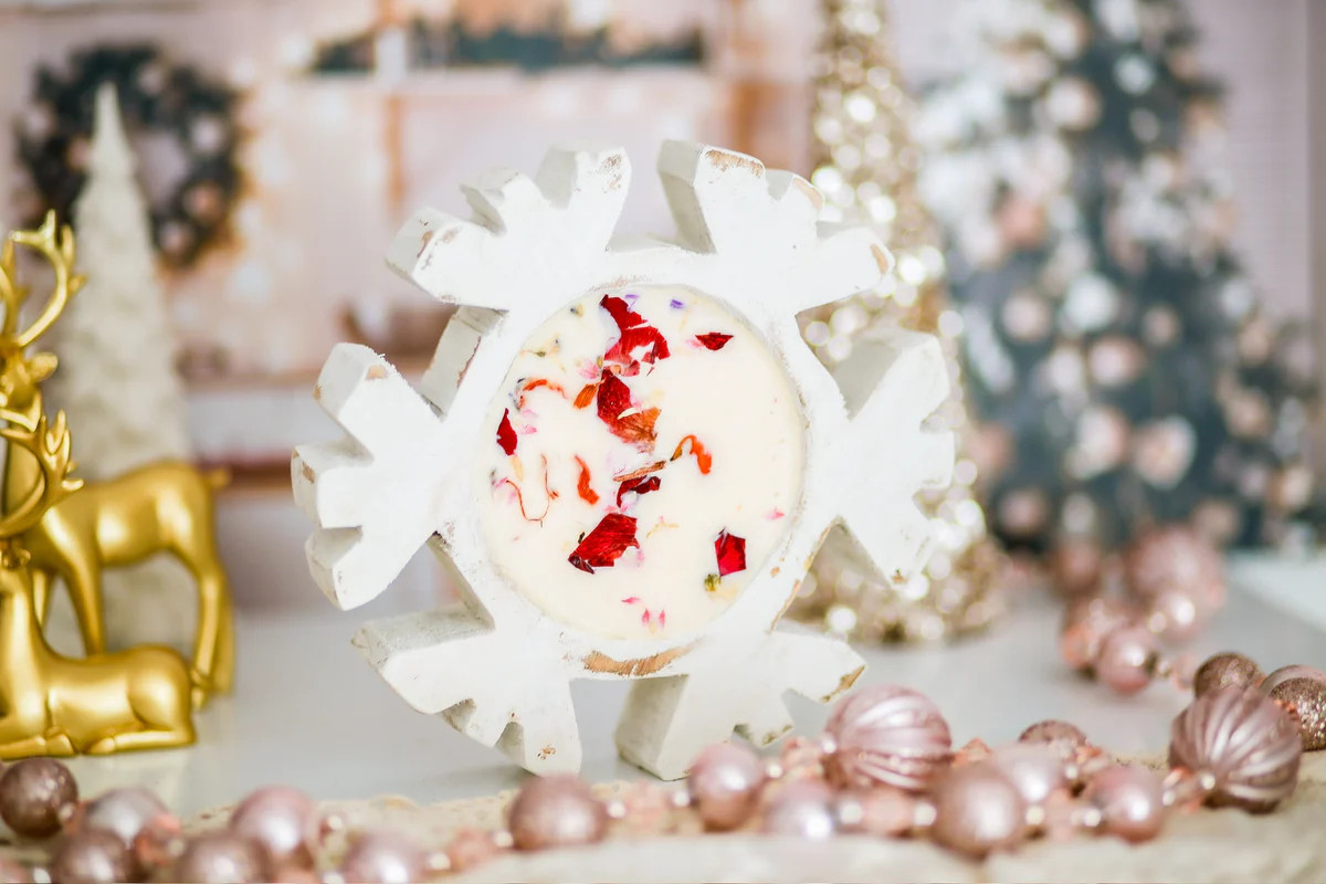 Snowflake Dough Bowl Candle | Abandoned Cakes