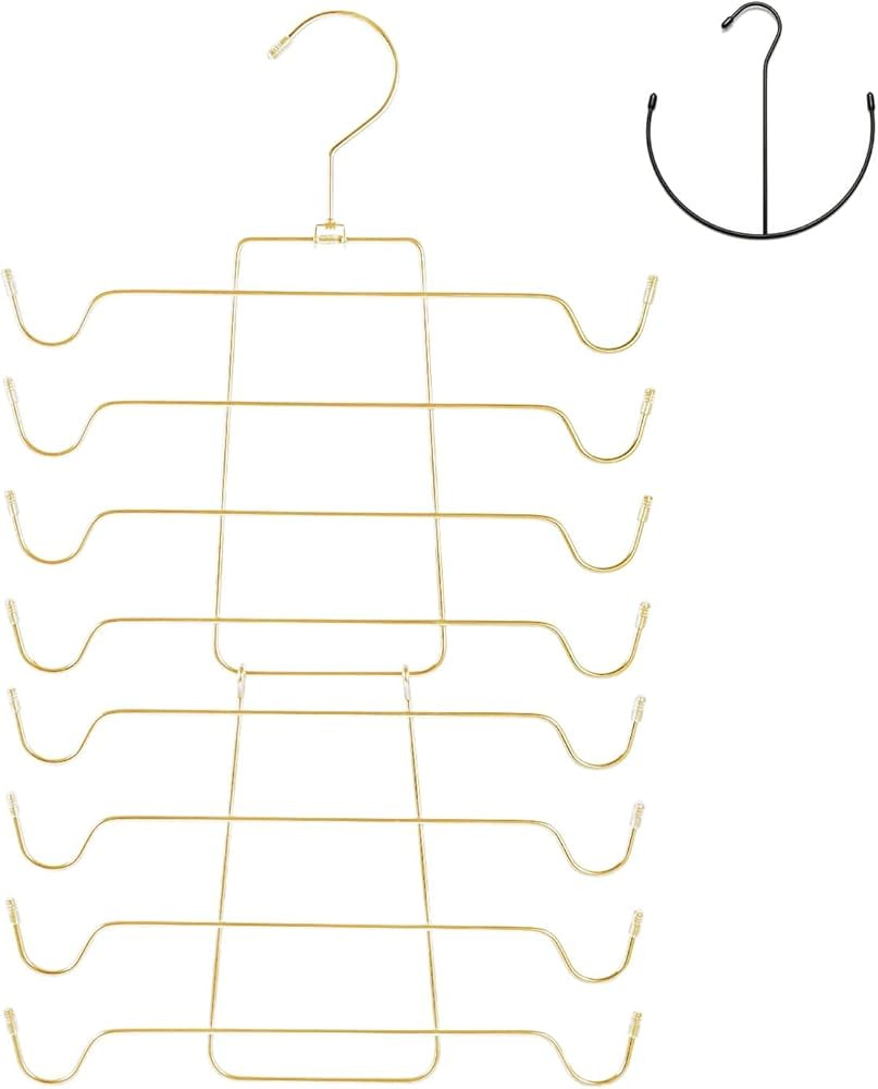 Tank Tops Hanger Bra Hangers，2 Pack Space Saving Hanger Metal Folding Closet Organizer for Tank... | Amazon (US)