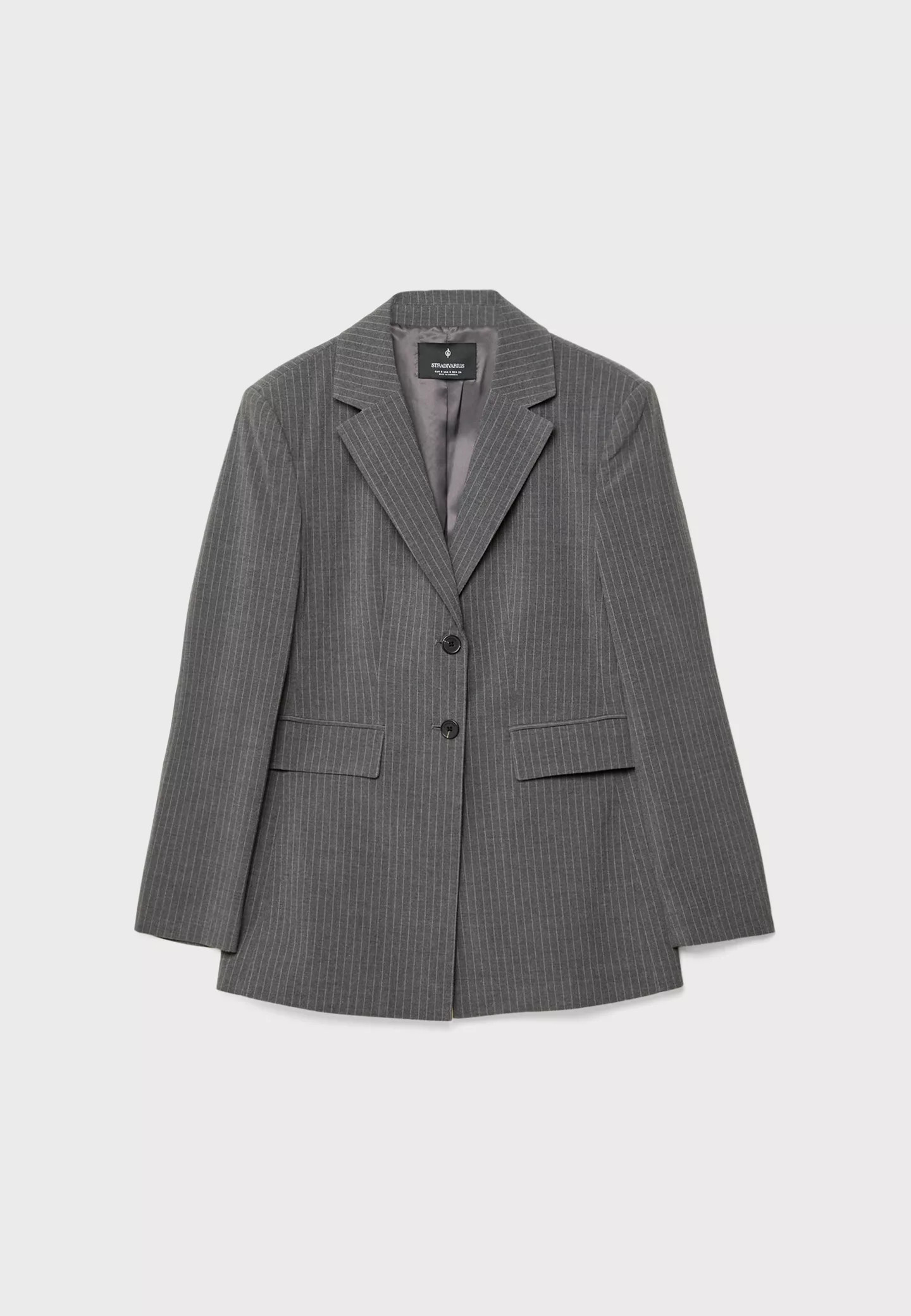 Veste straight à rayures - Blazers femme | Stradivarius France | Stradivarius (FR)