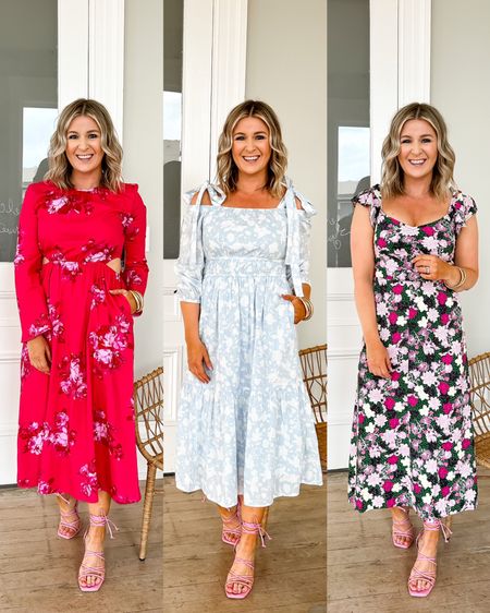 Spring dress round up from Walmart. All three are so cute and perfect for the spring season. Wearing my true size small. While you’re shopping don’t over look these ADORABLE strappy sandals. So affordable, comfortable and the perfect statement shoe to pair with dresses, skirts and jeans. 

#LTKshoecrush #LTKSeasonal #LTKunder50