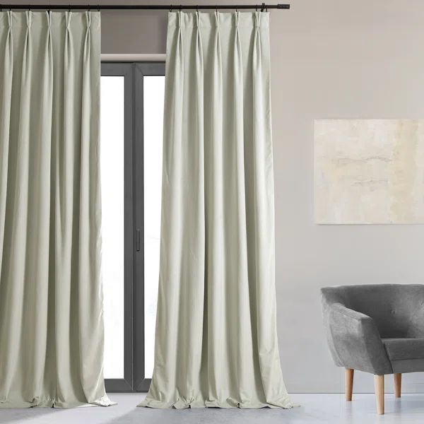 Balone French Pleat Signature Velvet Curtains for Bedroom Blackout Curtains for Living Room Singl... | Wayfair Professional