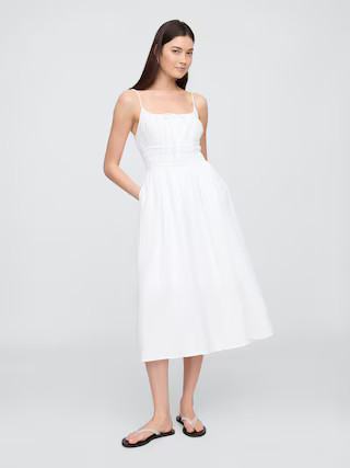 Gauze Tie-Front Maxi Dress | Gap Factory
