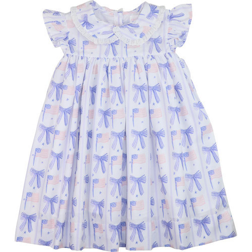 Red And Blue Flag And Bow Dress | Cecil and Lou