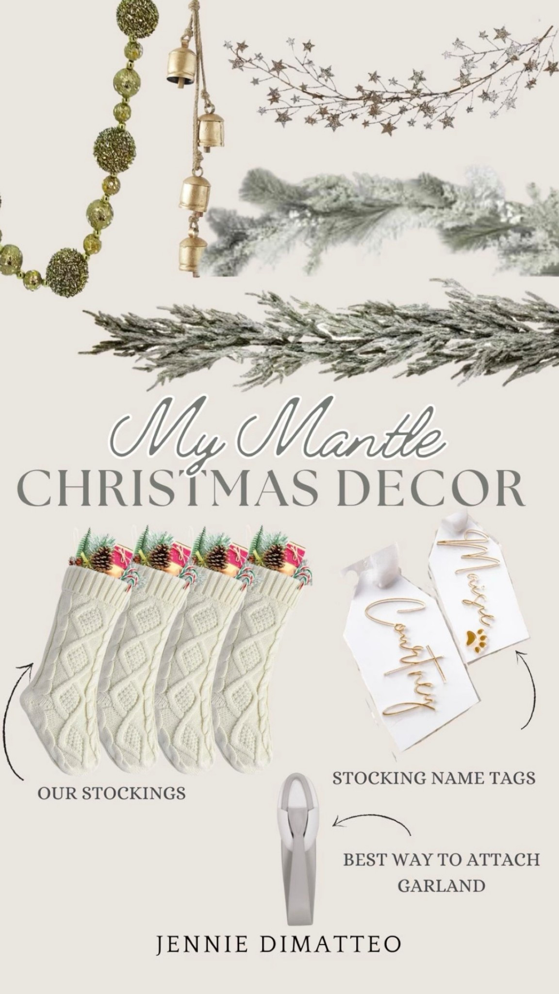 My Mantle Christmas Decor!

Christmas Decor. Christmas Mantle. Stocking. Garland. Name Tags

#LTKHoliday #LTKHome #LTKSeasonal