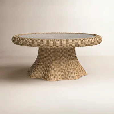 Lacie Scallop Rattan Coffee Table | Wayfair North America