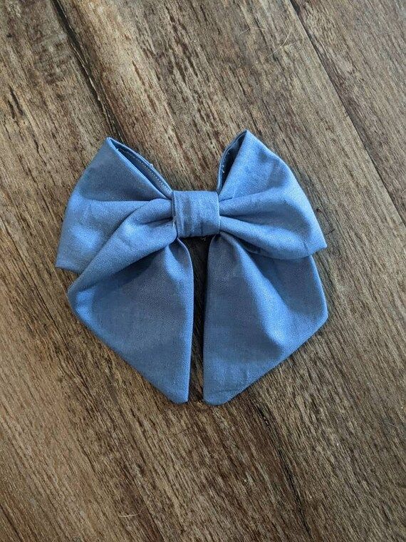 Delft Blue Hair Bow  Blue Hair Clip  Baby Hair Bow Solid - Etsy | Etsy (US)