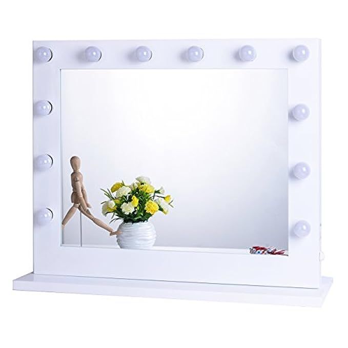 Chende White Hollywood Lighted Makeup Vanity Mirror Light, Makeup Dressing Table Vanity Set Mirrors  | Amazon (US)