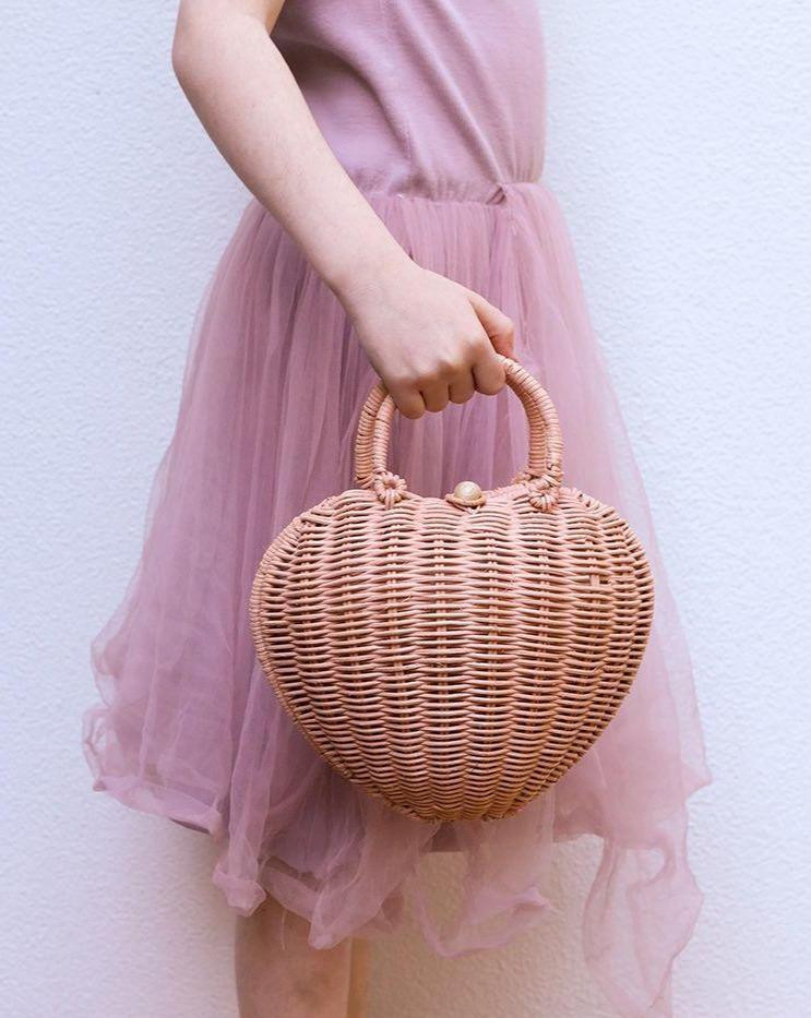 Rattan Luvya Bag - Rose | Olli Ella - Children's Accessories | Bohemian Mama