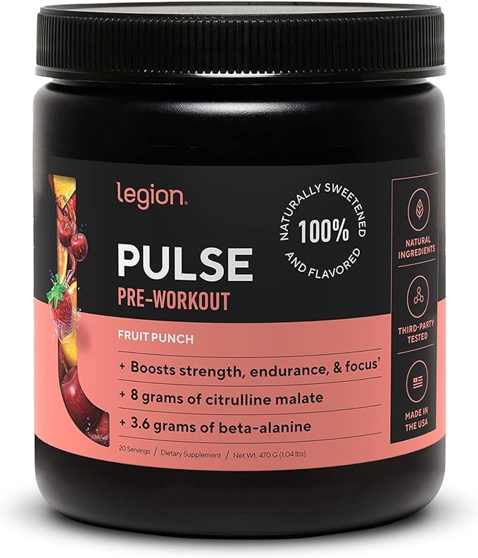 LEGION Pulse Pre Workout Supplement - All Natural Nitric Oxide Preworkout Drink to Boost Energy, ... | Amazon (US)