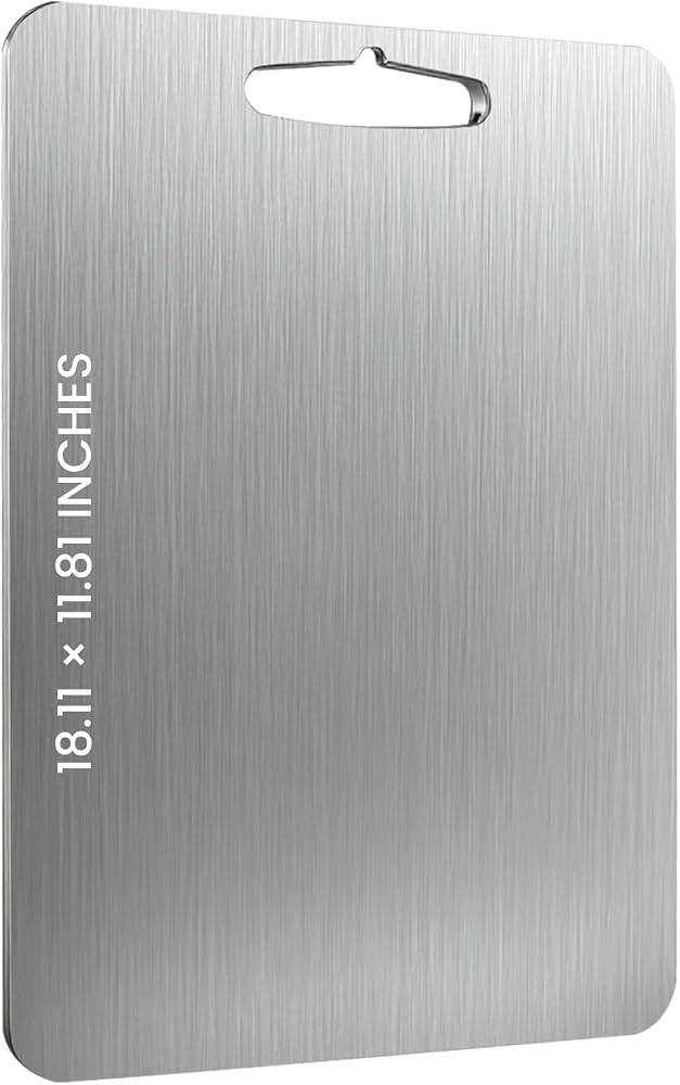 Titanium Alloy Cutting Board Pure Titanium Cutting Board\uff0cDouble-Sided Versatility\uff0cThe 2... | Amazon (US)