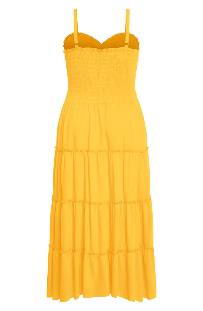 City Chic Alisa Smocked Sleeveless Maxi Dress | Nordstrom | Nordstrom