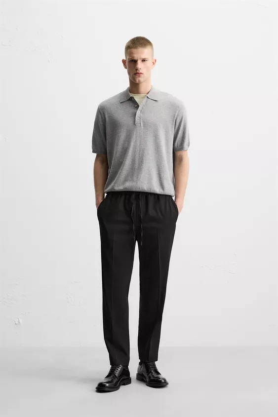 JOGGER WAIST STRETCH PANTS | Zara US