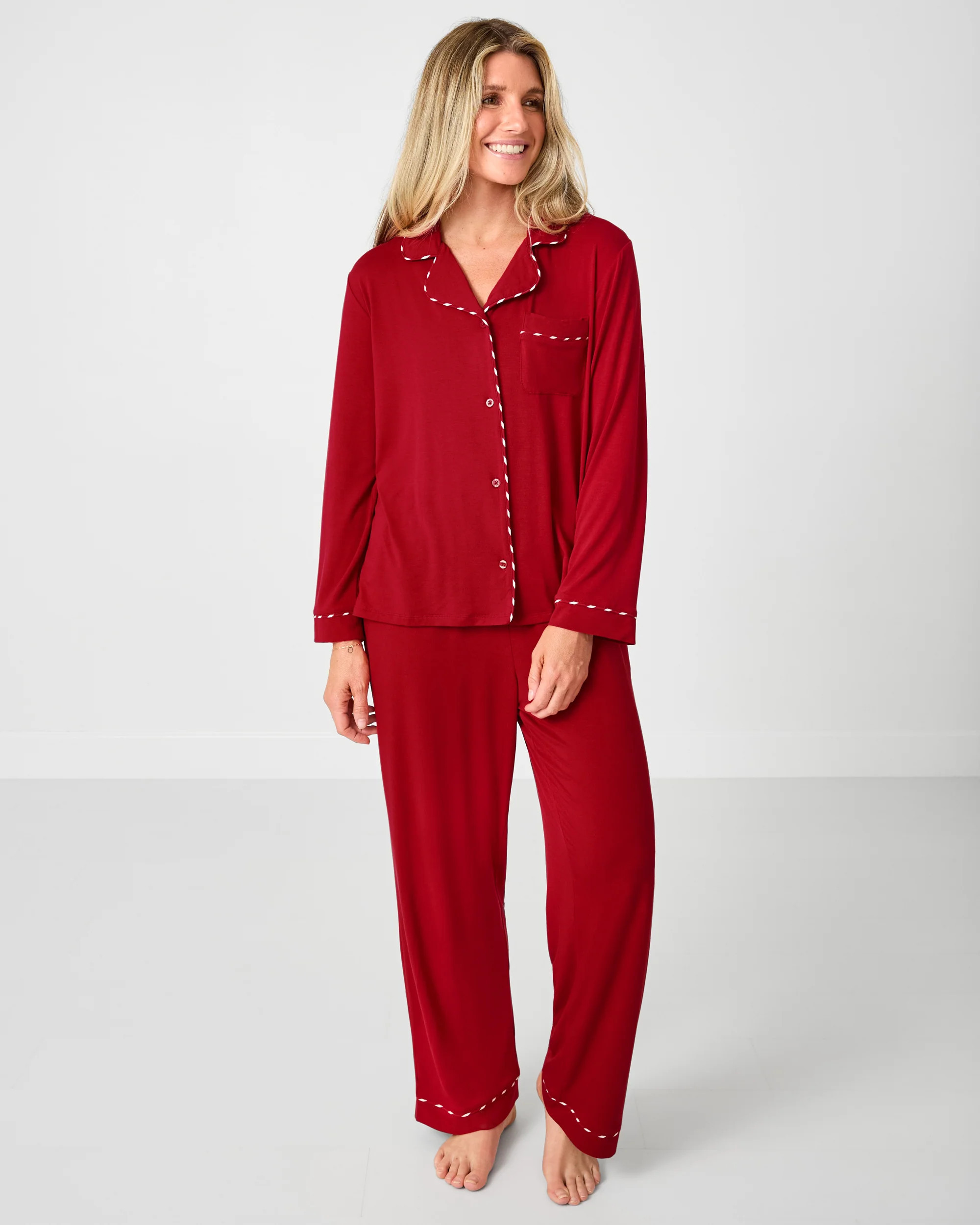 Holiday Red Women's Long Sleeve Pajama Set | Little Sleepies